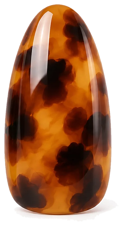 Tortie tortoiseshell nail tip